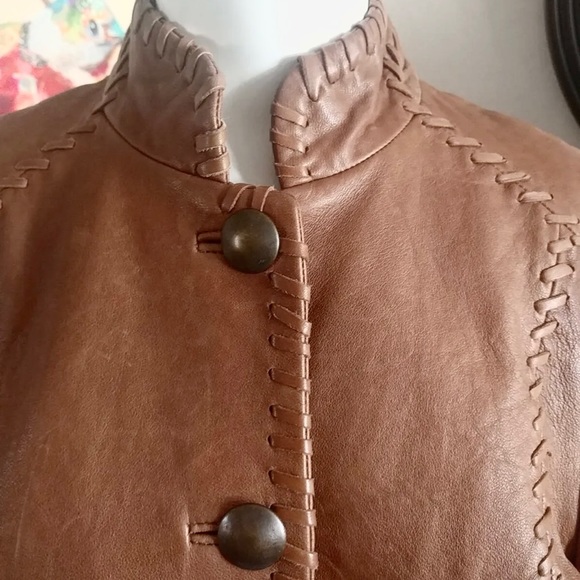 Reba top stitched leather jacket size small - Picture 4 of 10